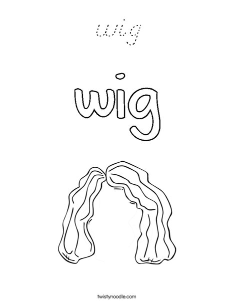 I see a wig. Coloring Page