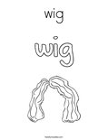 wig Coloring Page