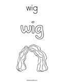 wig Coloring Page