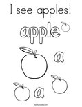 I see apples! Coloring Page
