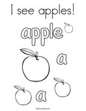 I see apples Coloring Page