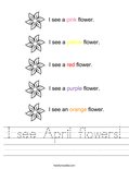 I see April flowers! Worksheet