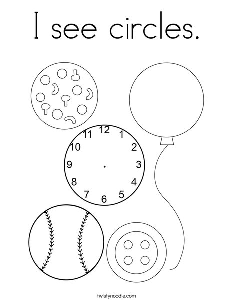 I see circles. Coloring Page