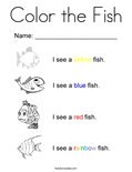 Color the Fish Coloring Page