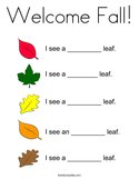 Welcome Fall Coloring Page