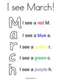 I see March Coloring Page