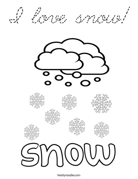 I see snow Coloring Page