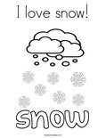 I love snow! Coloring Page