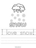 I love snow! Worksheet