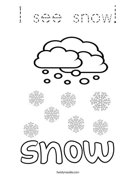 I see snow Coloring Page
