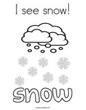 I see snow Coloring Page