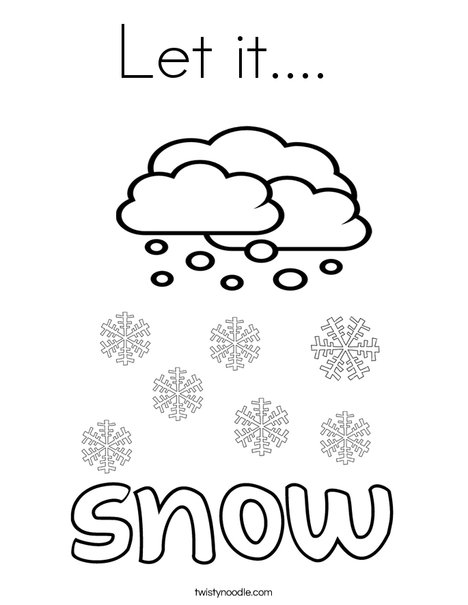 I see snow Coloring Page