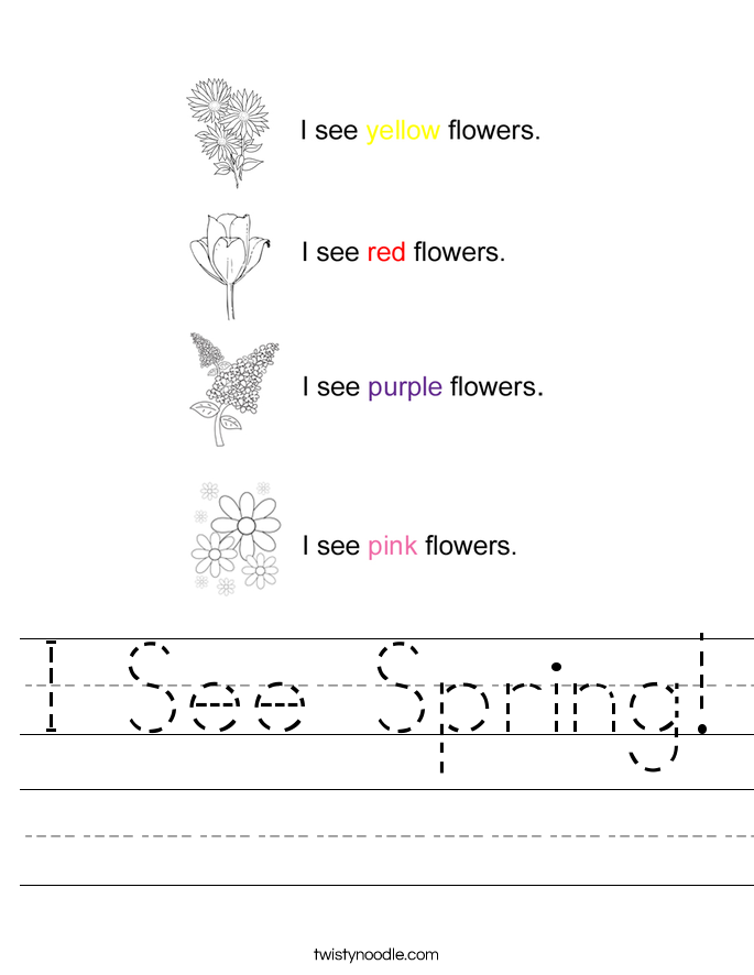 I See Spring! Worksheet