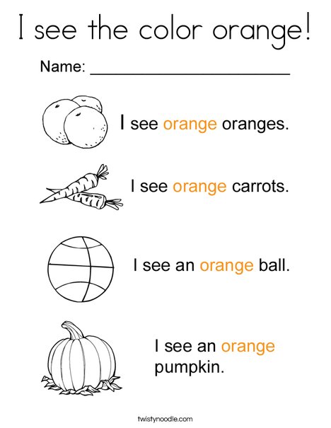 orange coloring pages