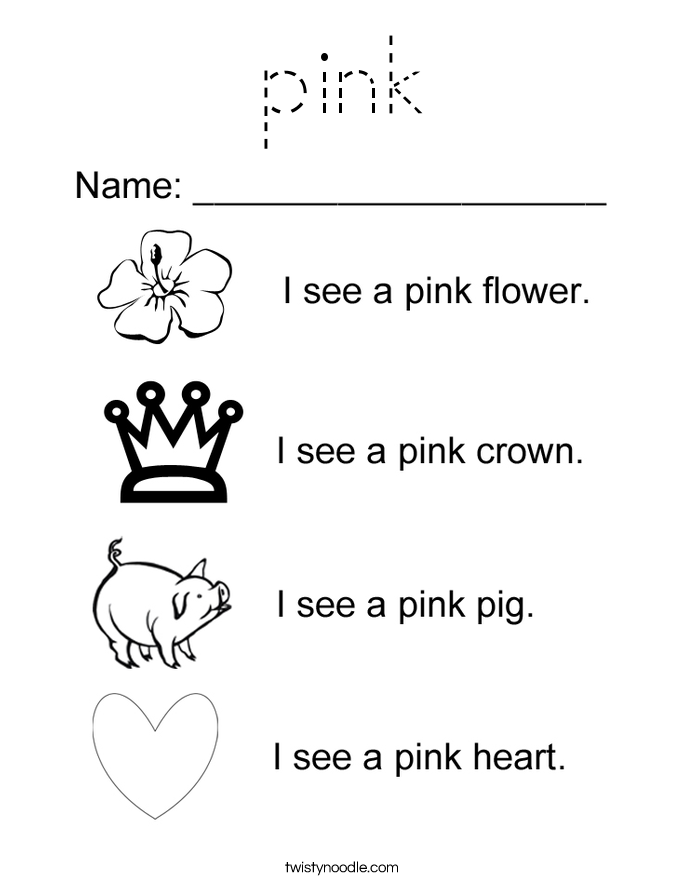 pink Coloring Page