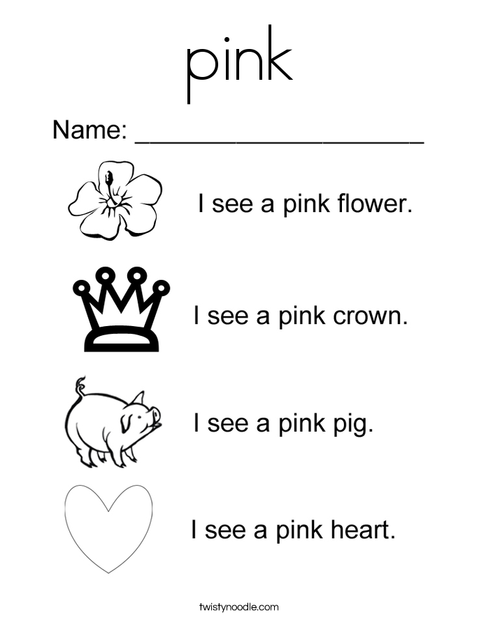 pink Coloring Page
