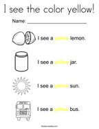 yellow coloring pages for preschoolers