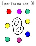 I see the number 8 Coloring Page