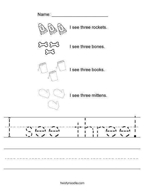 I see three! Worksheet