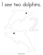 I see two dolphins Coloring Page