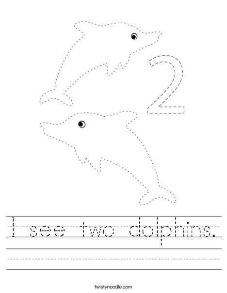 I see two dolphins. Worksheet