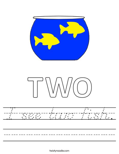 I see two fish. Worksheet