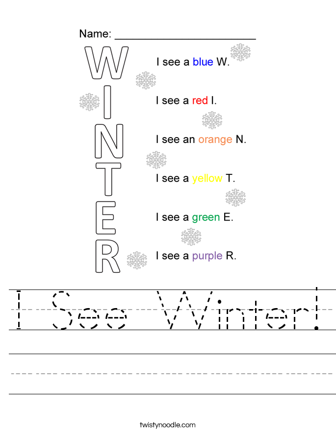 I See Winter! Worksheet