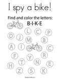 I spy a bike! Coloring Page