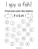 I spy a fish Coloring Page