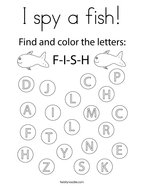 I spy a fish Coloring Page