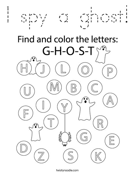 I spy a ghost! Coloring Page