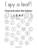 I spy a leaf! Coloring Page