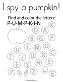 I spy a pumpkin Coloring Page