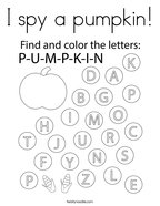 I spy a pumpkin Coloring Page