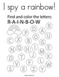 I spy a rainbow! Coloring Page
