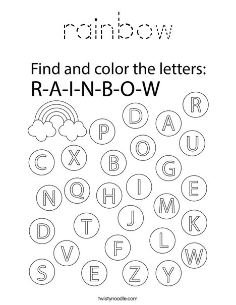 I spy a rainbow! Coloring Page