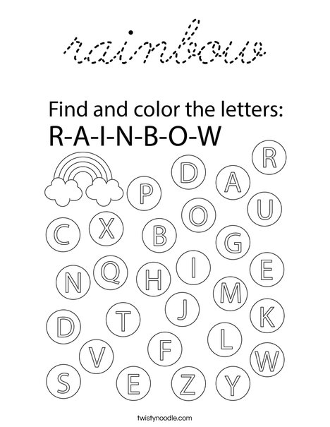 I spy a rainbow! Coloring Page