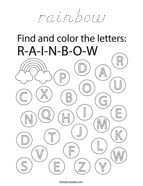 I spy a rainbow! Coloring Page
