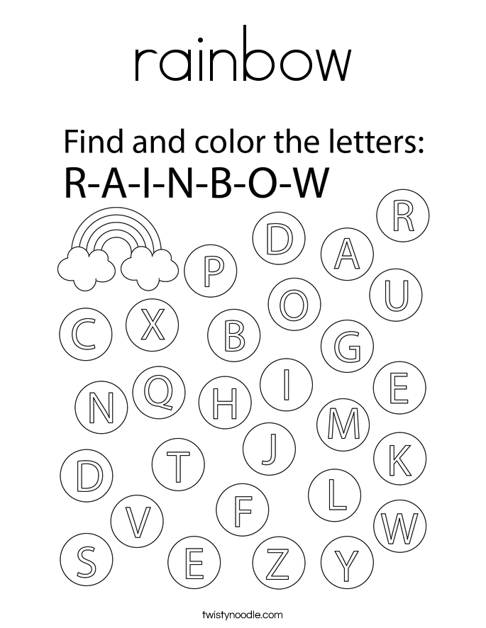 rainbow Coloring Page