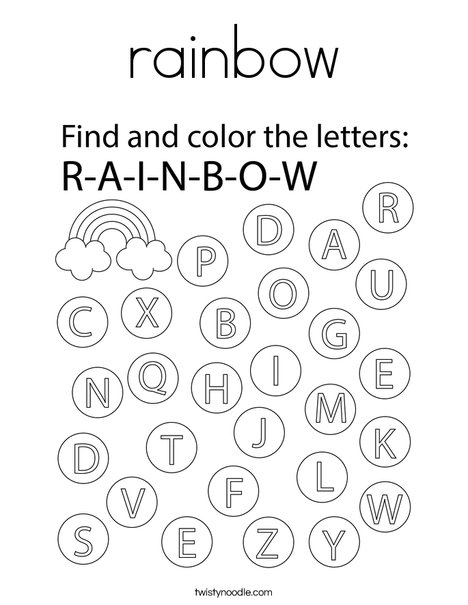 I spy a rainbow! Coloring Page