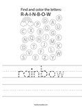 rainbow Worksheet