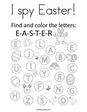 I spy Easter Coloring Page
