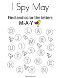 I Spy May Coloring Page