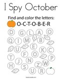 I Spy October Coloring Page
