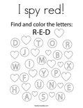 I spy red! Coloring Page