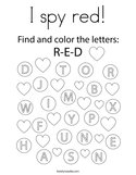 I spy red Coloring Page