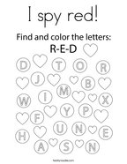 I spy red Coloring Page