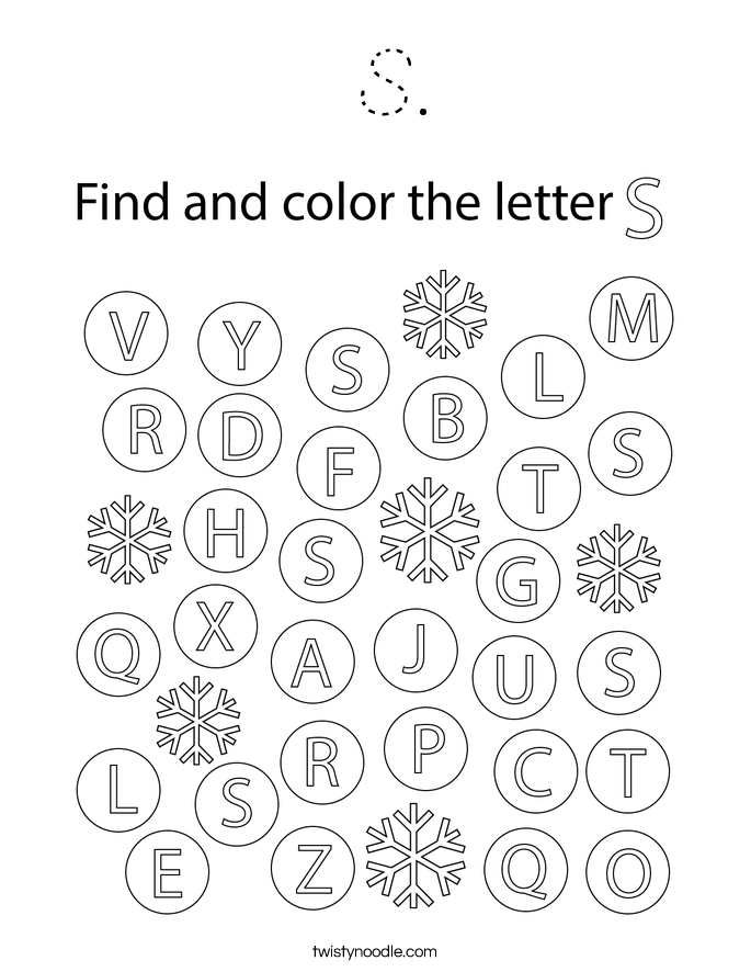  S. Coloring Page