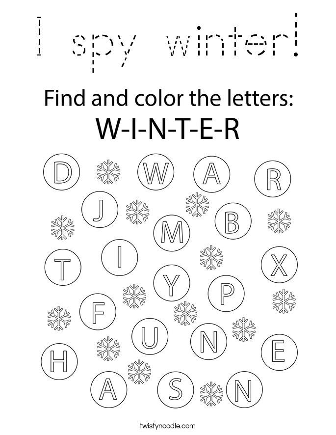 I spy winter! Coloring Page