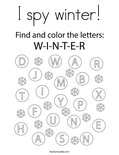 I spy winter! Coloring Page